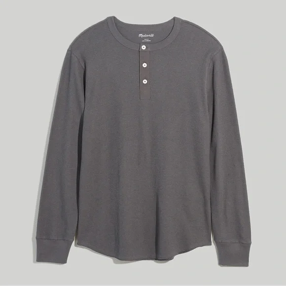 NWOT Madewell Thermal Henley Long Sleeve Tee - Picture 4 of 8